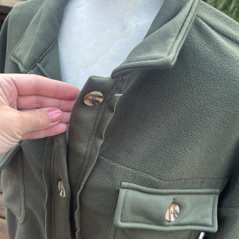 NWT Natural Reflections Fleece shacket - Picture 5 of 14